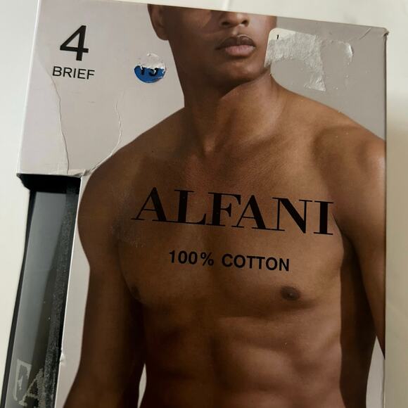 Alfani Men's Four Pack 100% Black Tagless Underwear Briefs XXL New - Picture 2 of 6
